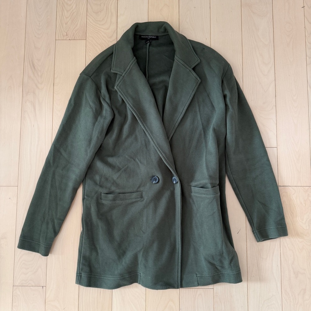 Banana Republic Casual Olive Green Blazer Jacket